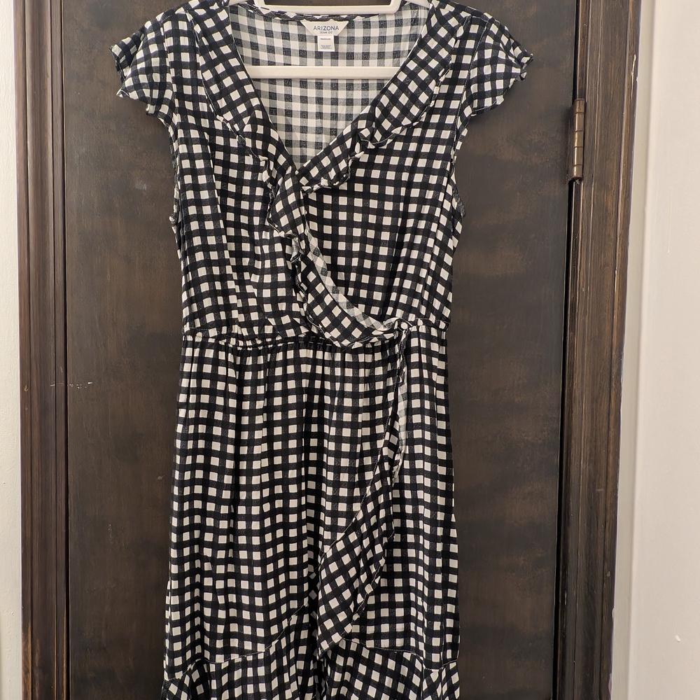 Alfani Black and White Gingham Dress